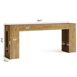 Tribesigns 78.74" Console Table, Modern Geometric Sofa Table for Entryway