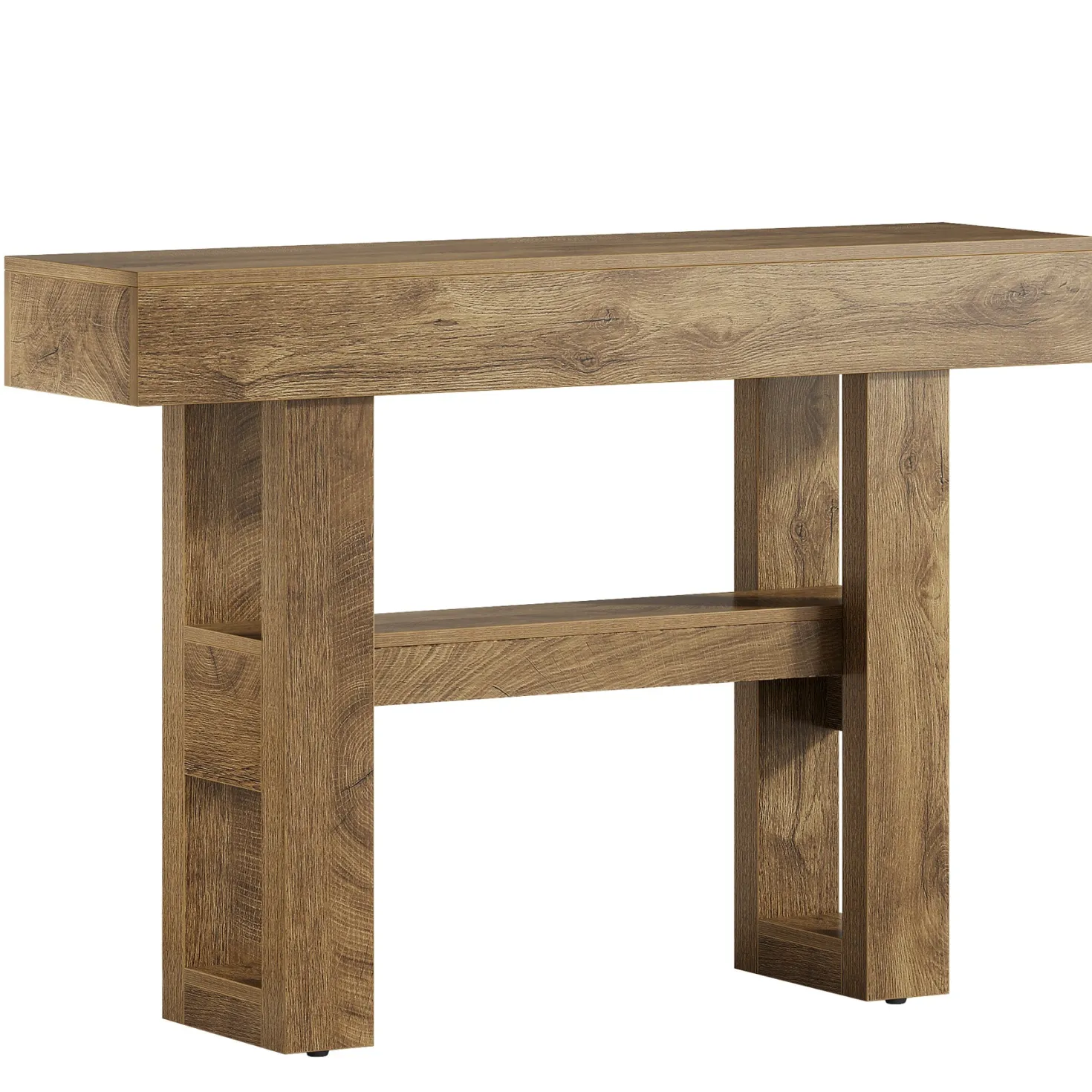 Tribesigns 41.34" Console Table, Rustic 2-Tier Storage for Entryway and Living Room