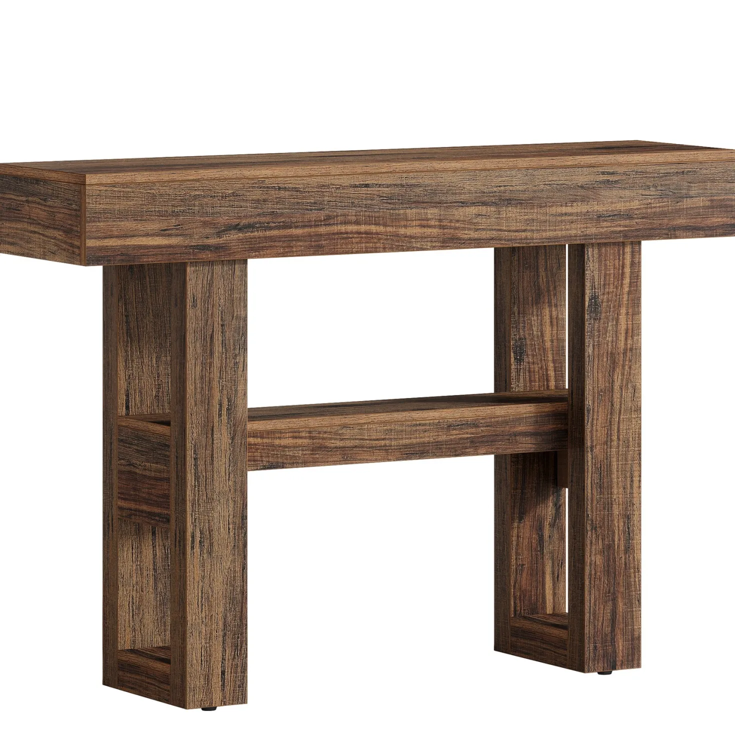 Tribesigns 41.34" Console Table, Rustic 2-Tier Storage for Entryway and Living Room