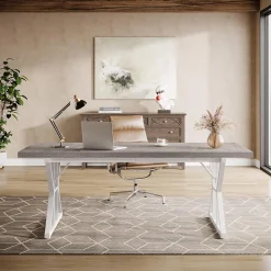 Tribesigns 70.86" Executive Desk, Industrial Style Computer Desk for Home Office