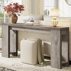 Tribesigns 70.9" Extra Long Console Table, Farmhouse Narrow Sofa Table for Entryway