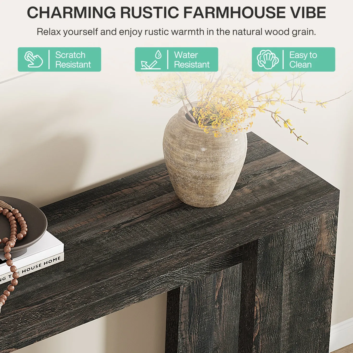 Tribesigns 70.9" Extra Long Console Table, Farmhouse Narrow Sofa Table for Entryway