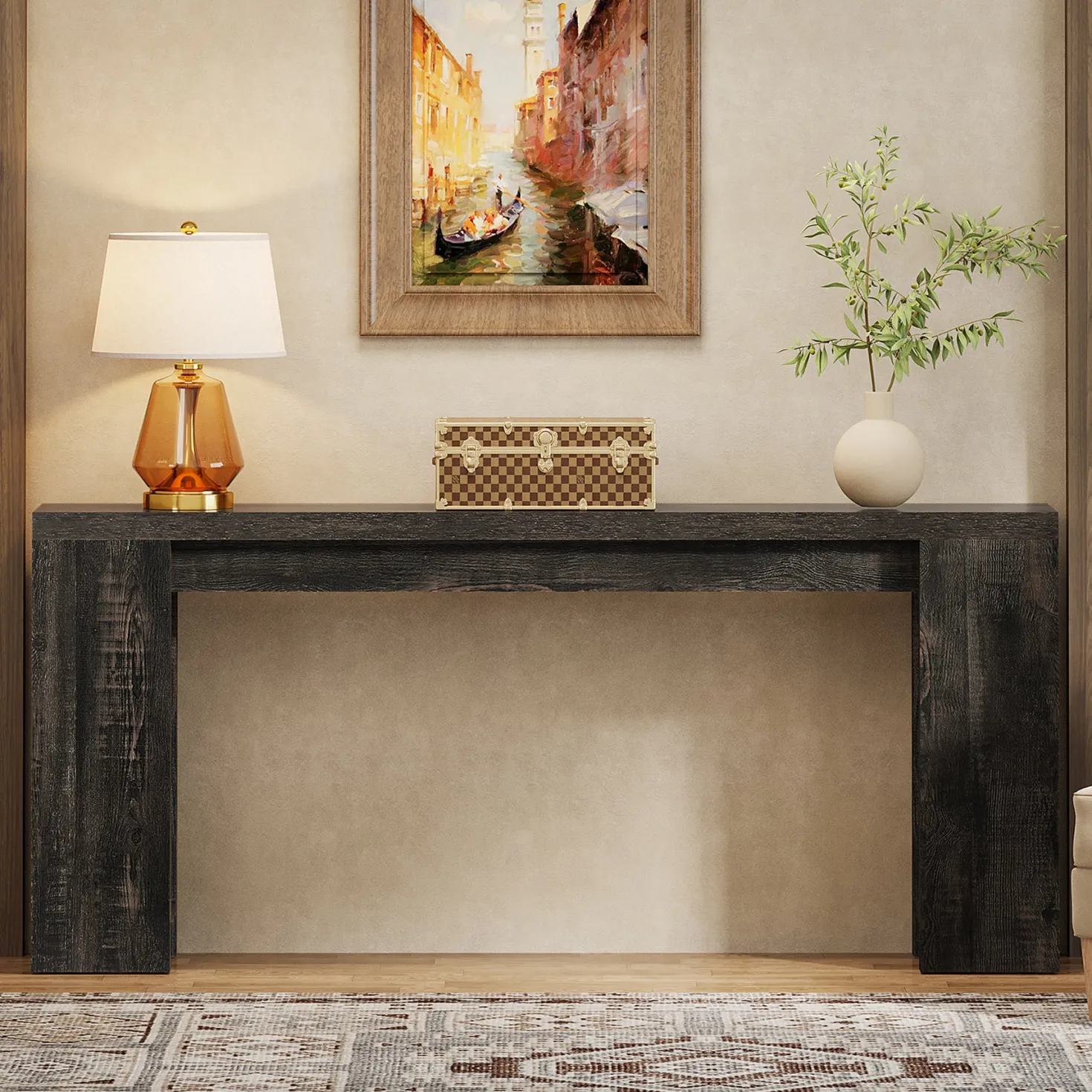 Tribesigns 70.9" Extra Long Console Table, Farmhouse Narrow Sofa Table for Entryway