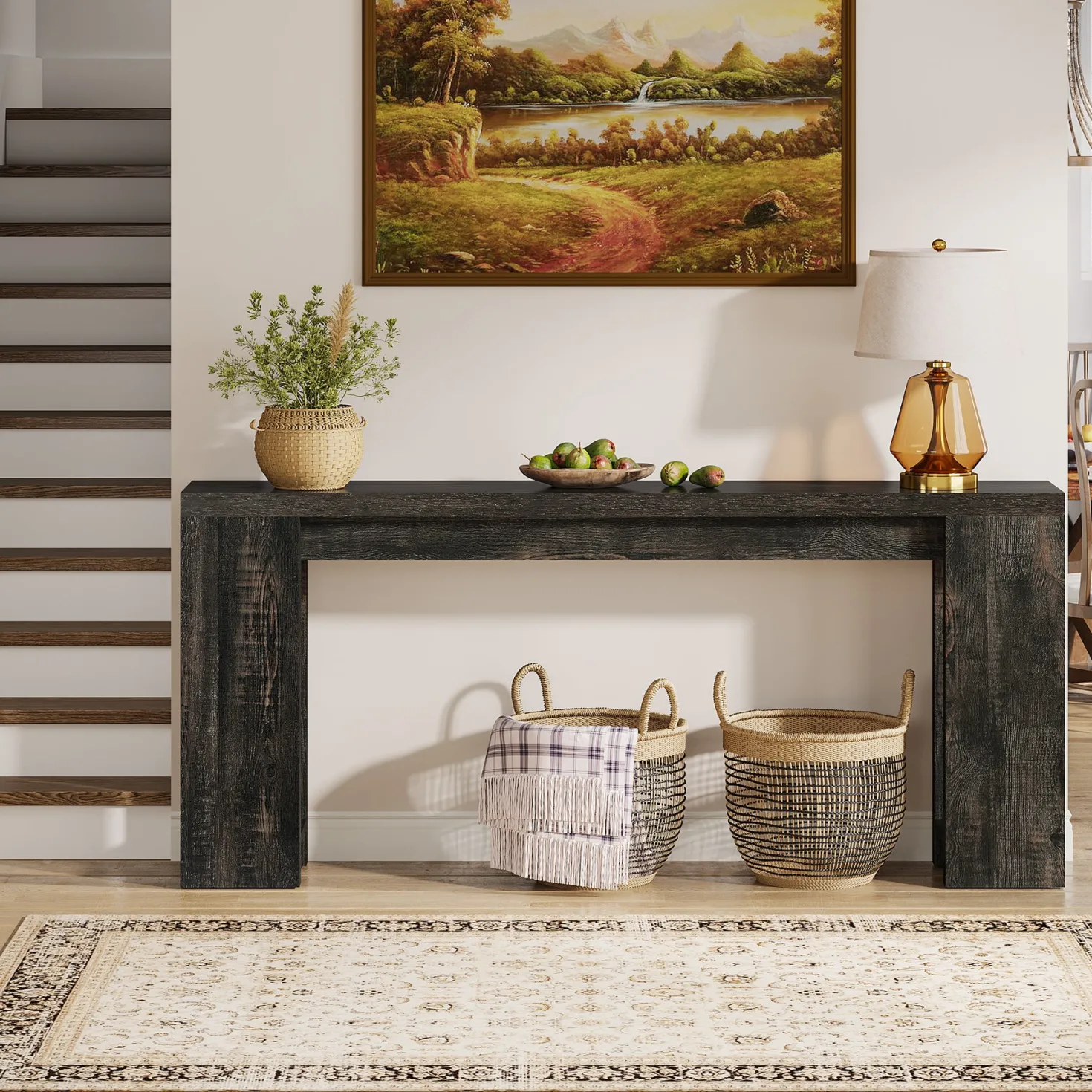 Tribesigns 70.9" Extra Long Console Table, Farmhouse Narrow Sofa Table for Entryway