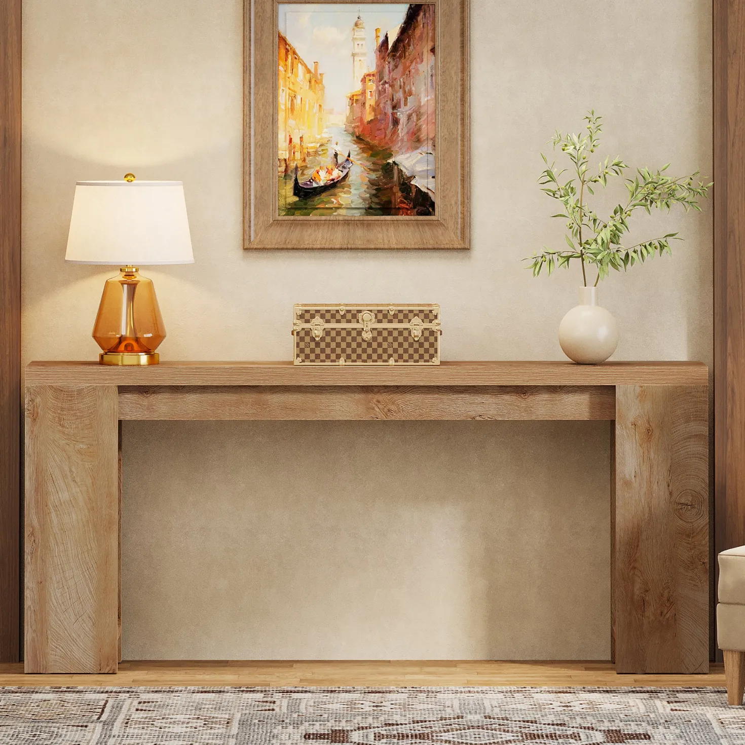 Tribesigns 70.9" Extra Long Console Table, Farmhouse Narrow Sofa Table for Entryway