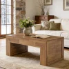 Tribesigns 47" Farmhouse Coffee Table, Wooden Center Table for Living Room