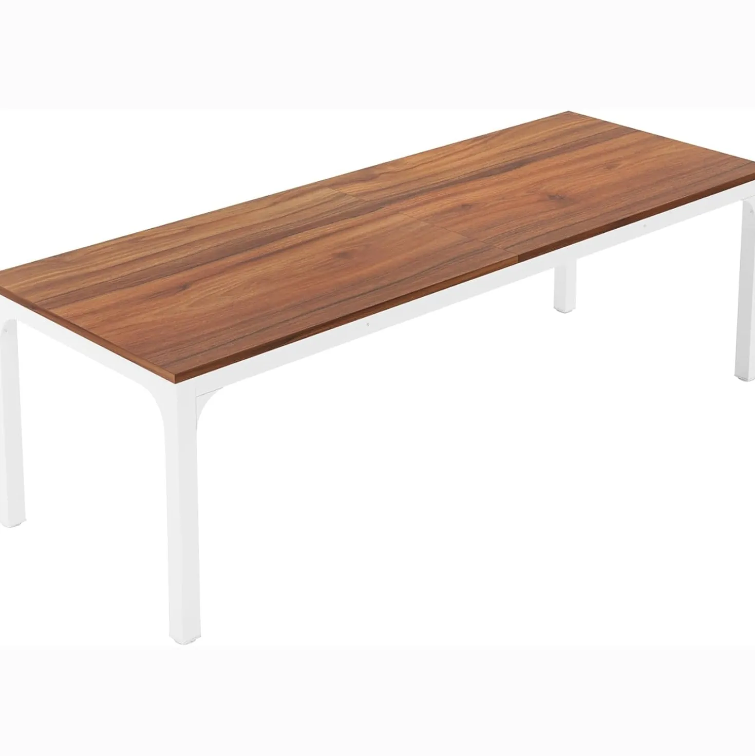Tribesigns 78.7" Industrial Dining Table, Rustic Rectangular Wood Table with Metal Legs
