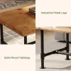 Tribesigns 47.2" Live Edge Coffee Table, Pine Wood Center Table for Living Room