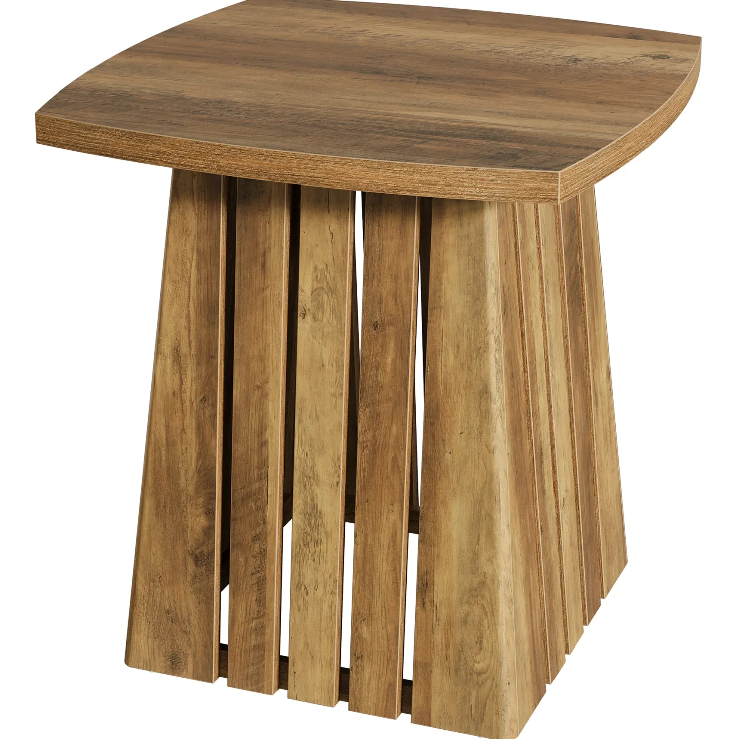 Tribesigns 22.05" Modern Column Base End Table, Stylish Square Table for Living Room