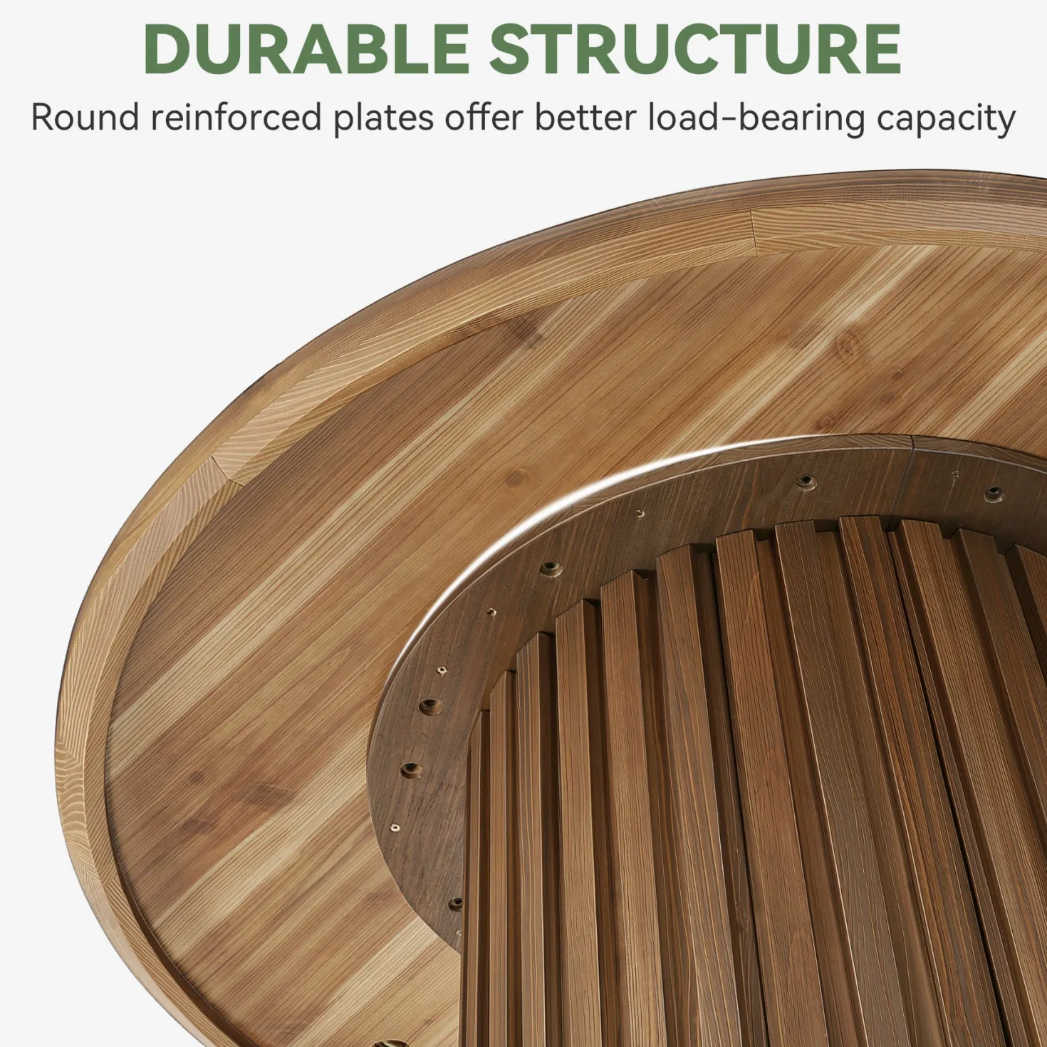 Tribesigns 47.24" Round Dining Table, Solid Wood Table for 4-6 People