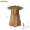 Tribesigns 19.69" Small Round End Table, Mid Century Accent Table for Living Room