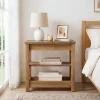 Tribesigns 23.62" Solid Wood End Table, 3-Tier Narrow Side Table for Living Room and Bedroom
