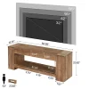 Tribesigns 63" Solid Wood TV Stand, Farmhouse Console for Living Room