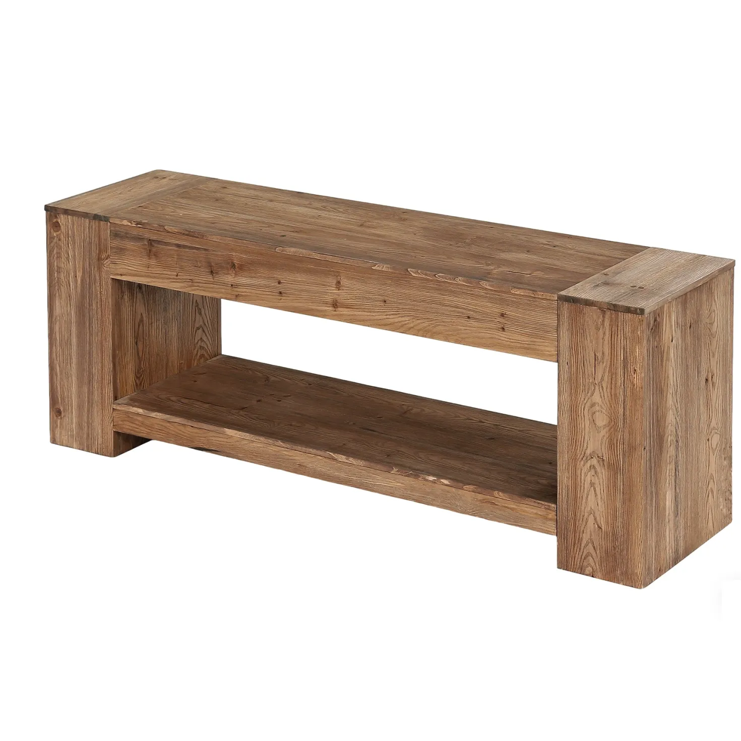 Tribesigns 63" Solid Wood TV Stand, Farmhouse Console for Living Room