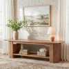 Tribesigns 63" Solid Wood TV Stand, Farmhouse Console for Living Room