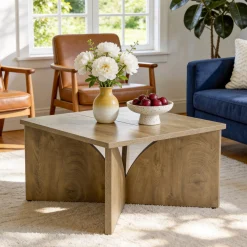 Tribesigns 31.5" Square Coffee Table, Farmhouse Accent Table for Living Room