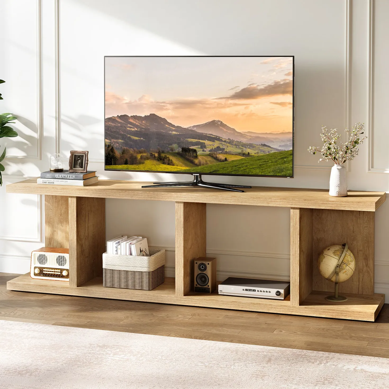 Tribesigns 70.8" TV Stand, Entertainment Center with Storage for Living Room