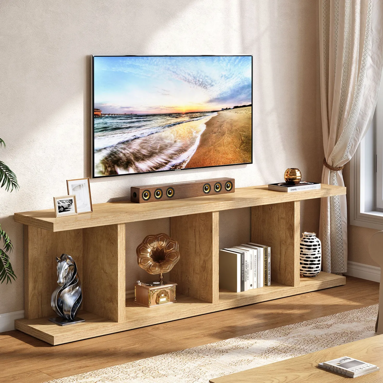 Tribesigns 70.8" TV Stand, Entertainment Center with Storage for Living Room