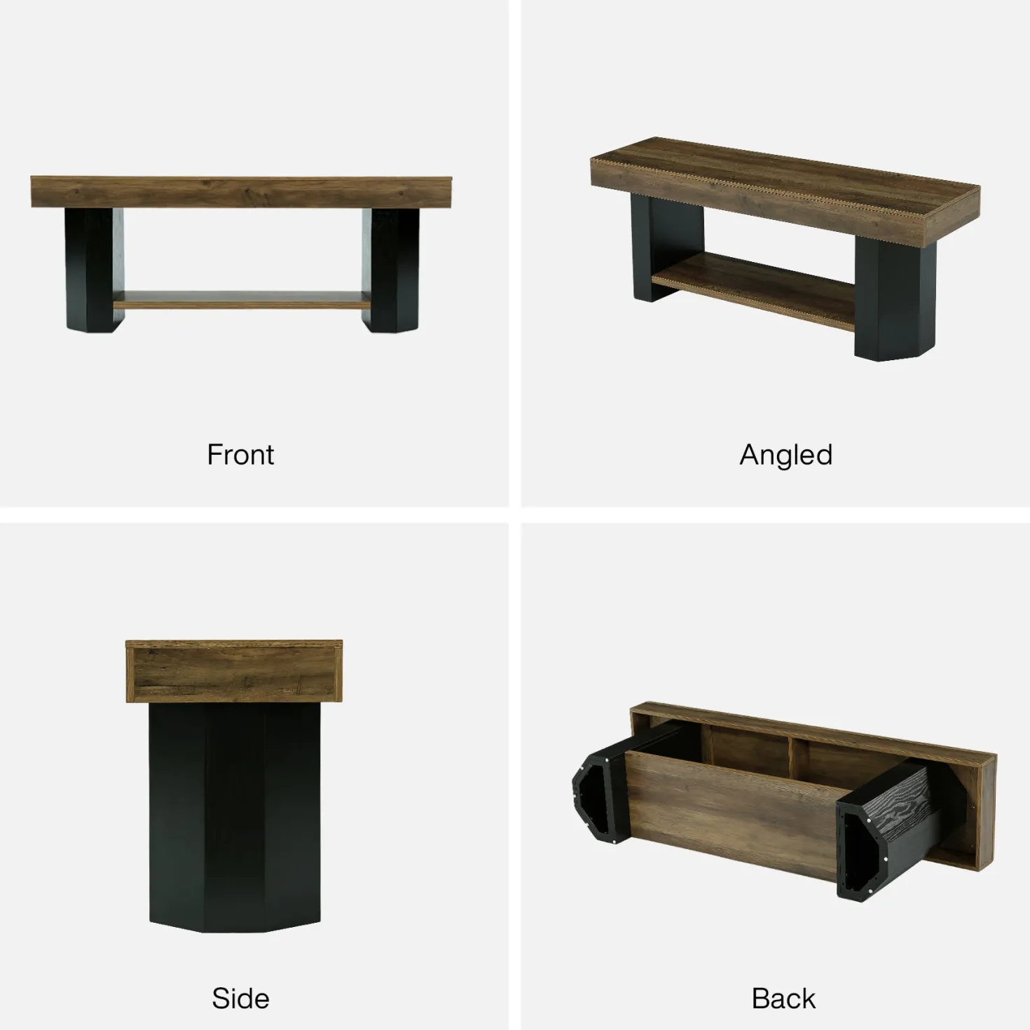 Tribesigns 63" TV Stand, Farmhouse TV Console with Shelf for Living Room