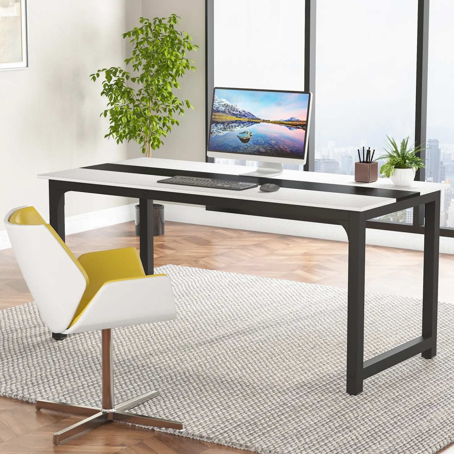 Tribesigns Computer Desk, Office Desk Computer Table Study Writing Desk