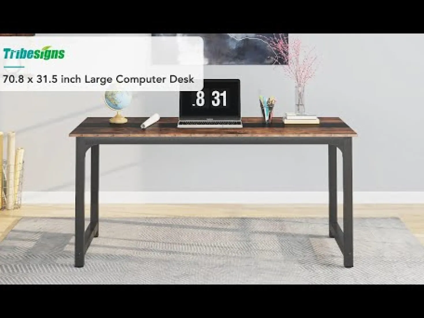 Tribesigns Computer Desk, Office Desk Computer Table Study Writing Desk