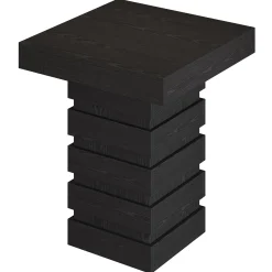 Tribesigns 37.4-Inch Bar Height Table, Square Pub Table with Block Base for Kitchen Nook Living Room