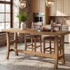 Tribesigns 63-Inch Bar Table, Solid Wood Counter Height Pub Table for Kitchen Dining Bistro (Without Chair)