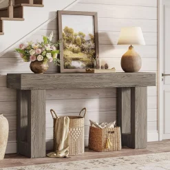Tribesigns 63-Inch Console Table, Farmhouse Wooden Sofa Table