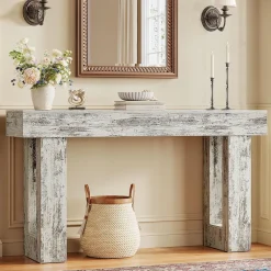 Tribesigns 63-Inch Console Table, Farmhouse Wooden Sofa Table