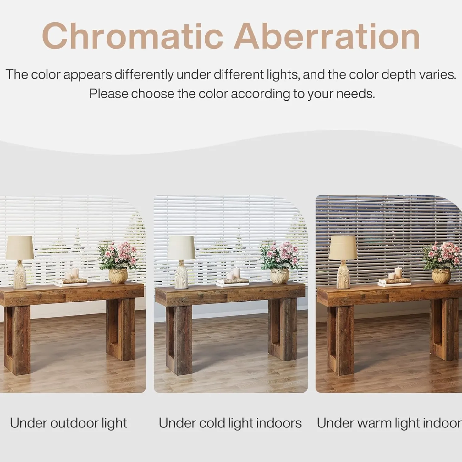 Tribesigns 63-Inch Console Table, Farmhouse Wooden Sofa Table
