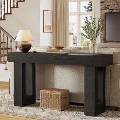 Tribesigns 63-Inch Console Table, Farmhouse Wooden Sofa Table