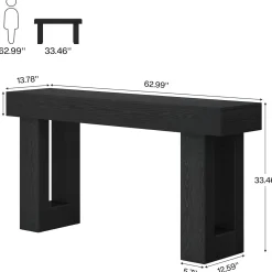 Tribesigns 63-Inch Console Table, Farmhouse Wooden Sofa Table