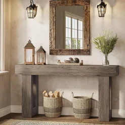 Tribesigns 63-Inch Console Table, Farmhouse Wooden Sofa Table