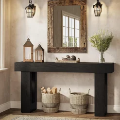 Tribesigns 63-Inch Console Table, Farmhouse Wooden Sofa Table