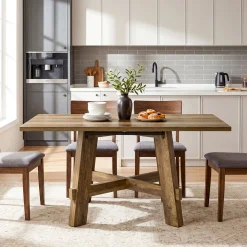 Tribesigns 47-Inch Dining Table, Cross Brace Kitchen Table for 4