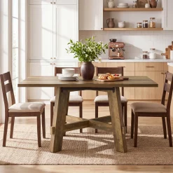 Tribesigns 47-Inch Dining Table, Cross Brace Kitchen Table for 4