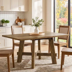 Tribesigns 47-Inch Dining Table, Cross Brace Kitchen Table for 4