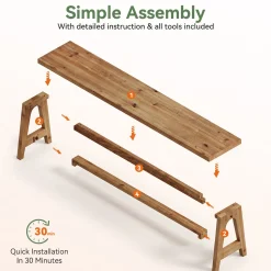 Tribesigns 63-Inch Entryway Bench, Narrow Hallway Seat for Mudroom