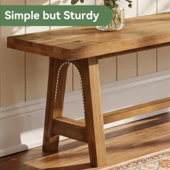 Tribesigns 63-Inch Entryway Bench, Narrow Hallway Seat for Mudroom