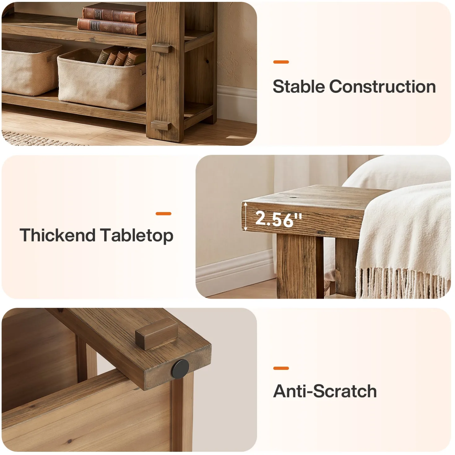 Tribesigns 55-Inch Entryway Bench, 2-Tier Shoe Storage Bench