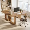 Tribesigns 63-Inch Executive Desk, Large Solid Wood Desk for Home Office