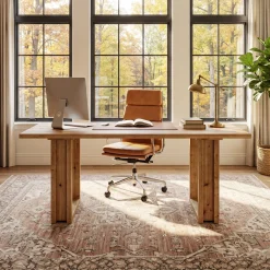 Tribesigns 63-Inch Executive Desk, Large Solid Wood Desk for Home Office