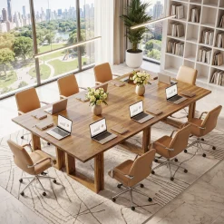 Tribesigns 63-Inch Executive Desk, Large Solid Wood Desk for Home Office