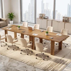 Tribesigns 63-Inch Executive Desk, Large Solid Wood Desk for Home Office