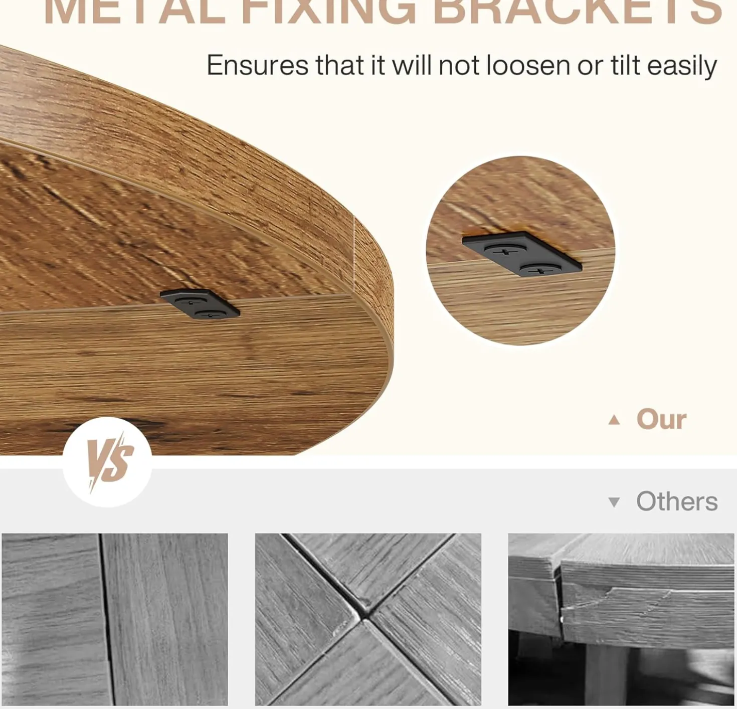Tribesigns 47-Inch Round Conference Table for 4-6 People, Wooden Base and Thickened Top