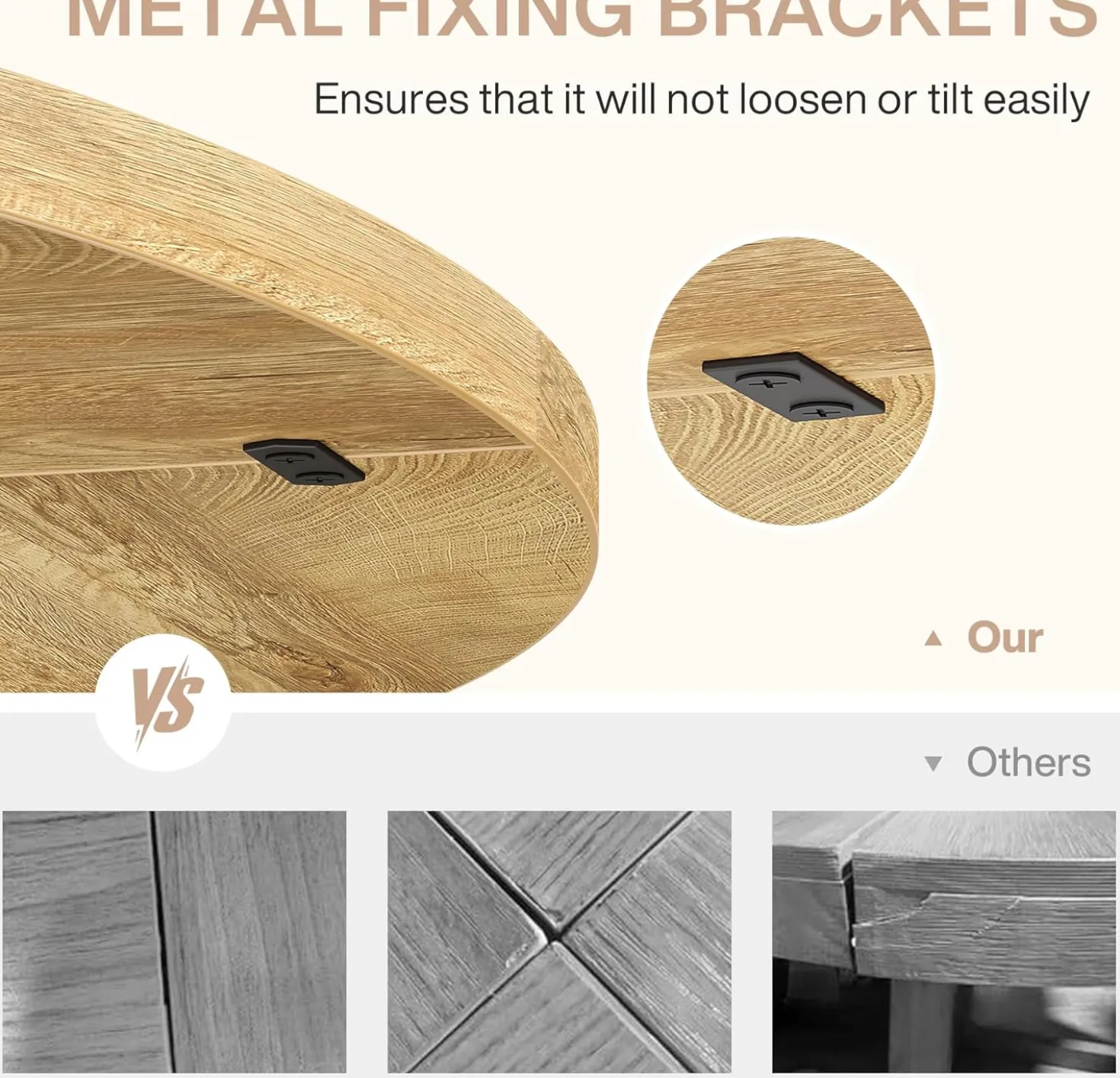 Tribesigns 47-Inch Round Conference Table for 4-6 People, Wooden Base and Thickened Top