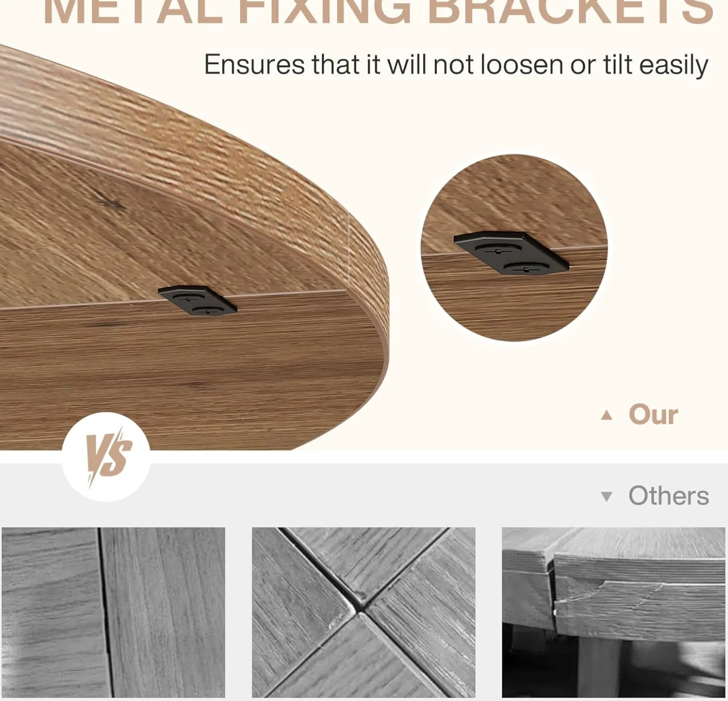 Tribesigns 47-Inch Round Conference Table for 4-6 People, Wooden Base and Thickened Top