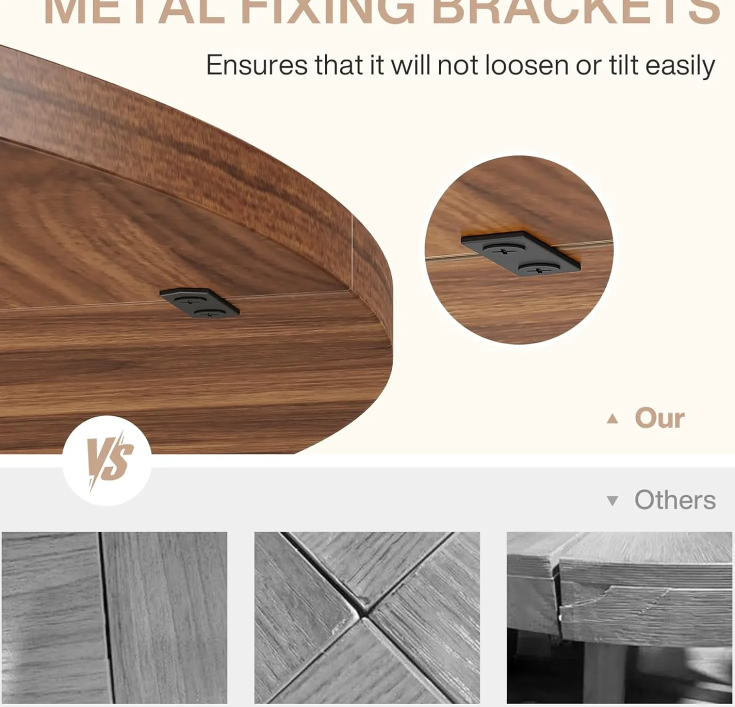 Tribesigns 47-Inch Round Conference Table for 4-6 People, Wooden Base and Thickened Top