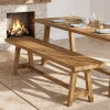 Tribesigns 63-Inch Solid Wood Dining Bench, Farmhouse Kitchen Bench