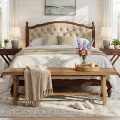 Tribesigns 63-Inch Solid Wood Dining Bench, Farmhouse Kitchen Bench